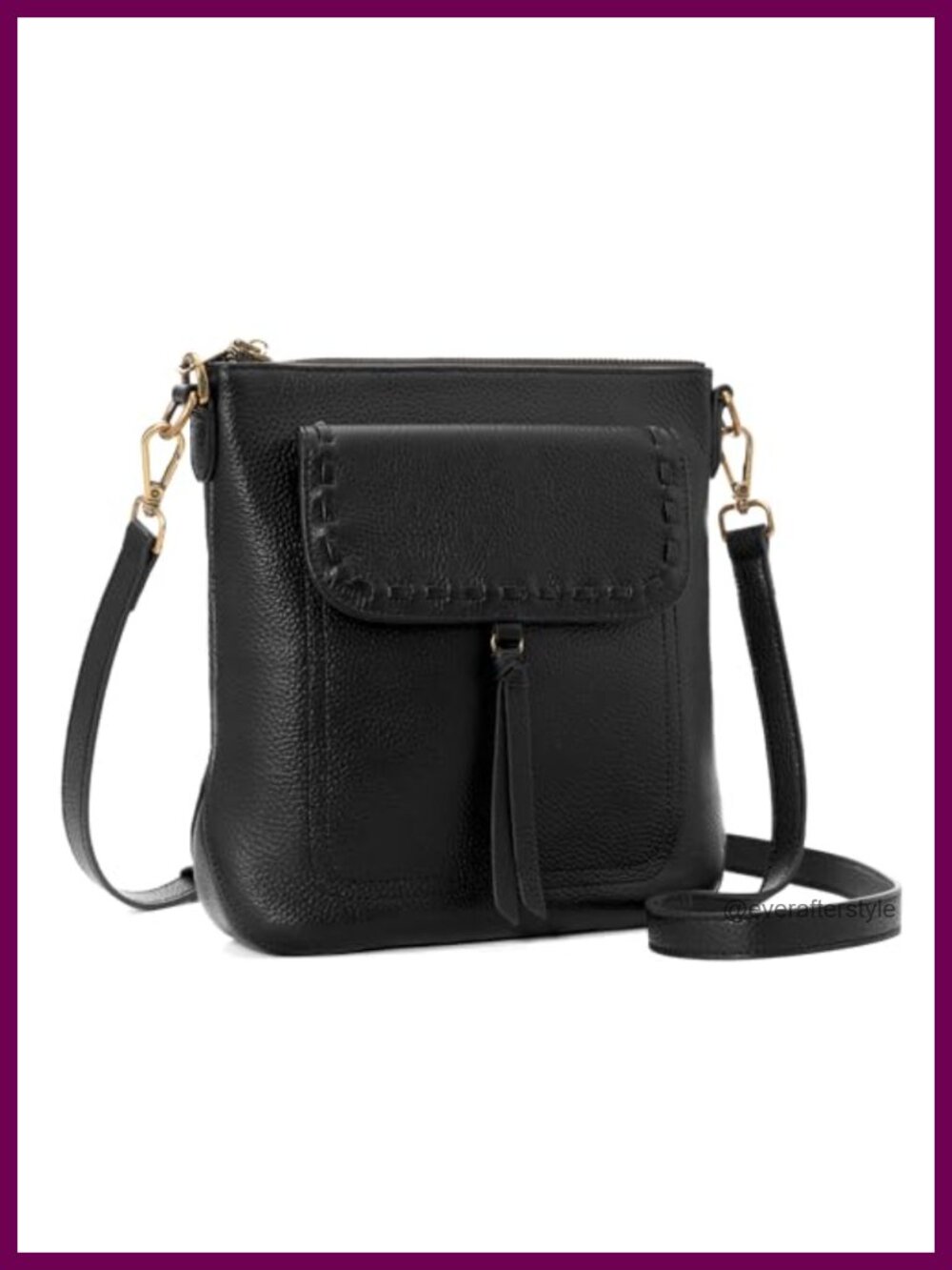 Genuine Leather Crossbody Bag Anti Theft RFID Tassel Shoulder Purse